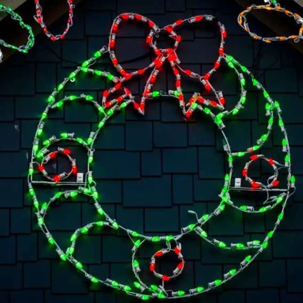 Brite Ideas Led C7 Wreath W/ Berries #Led-C7Wrb200