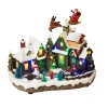 Gerson International Led Christmas Holiday Village With Moving Figurines