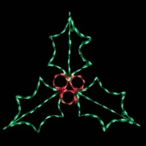 Brite Ideas Led Holly Leaf With Berries #Led-Hb3 *Set Of 2*