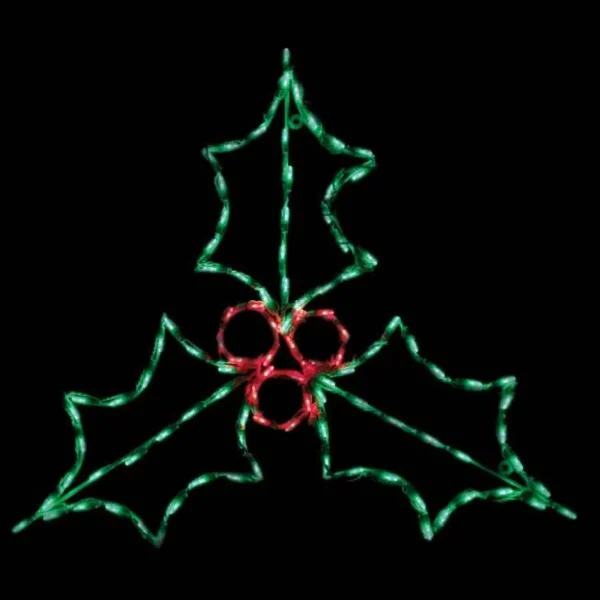 Brite Ideas Led Holly Leaf With Berries #Led-Hb3 *Set Of 2*