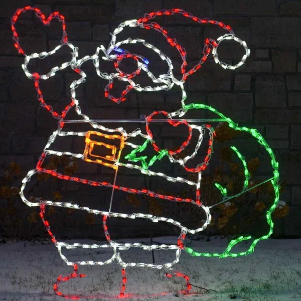 Brite Ideas Led Jolly Santa With Bag #Led-Sj72
