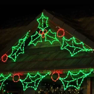 Brite Ideas Led Linkable Holly Leaf With Berry #Led-Hb44 *Set Of 12*