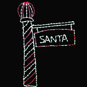 Brite Ideas Led Santa's Light Pole #Led-Slp72
