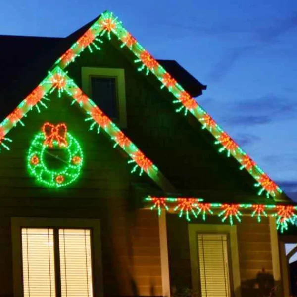 Brite Ideas Led Starburst Linkable (Red/Green) -Set Of 12- #Led-Sb44Rg
