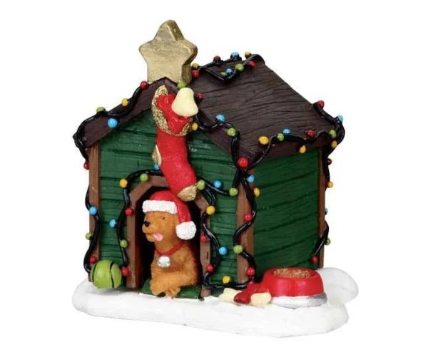 Lemax Village Collection Lemax Decorated Light Doghouse #02808