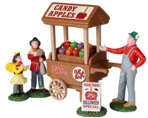 Lemax Village Collection Candy Apple Cart, Set Of 5 #22108