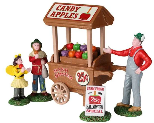 Lemax Village Collection Candy Apple Cart, Set Of 5 #22108