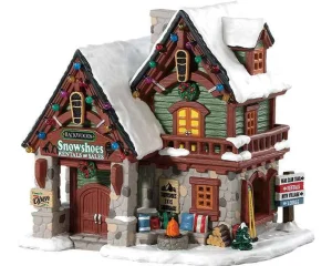 Lemax Village Collection Backwoods Snowshoe Rental Shop #85328