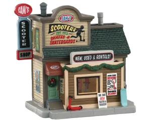 Lemax Village Collection Sam's Scooter Shop #05639