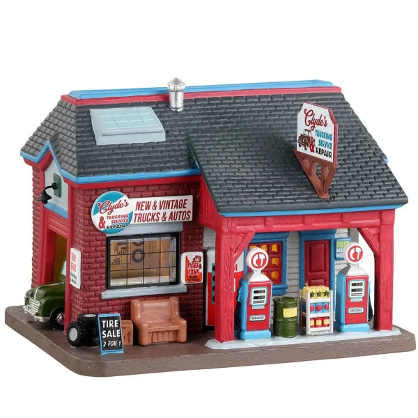 Lemax Village Collection Clyde's Trucking Service & Repair #35054