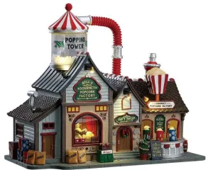 Lemax Village Collection Bell's Gourmet Popcorn Factory #75188