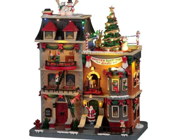 Lemax Village Collection Santa's Rooftop Bash, With 4.5V Adaptor #25861