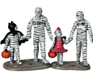 Lemax Village Collection Trick Or Treating With Mummy And Deady, Set Of 2 Figurines #62423