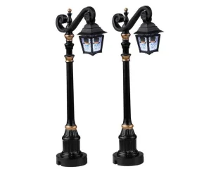 Lemax Village Collection Skeleton Deco Lamp, Set Of 2, Battery Operated (4.5V) #24987
