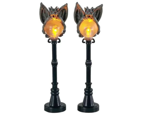 Lemax Village Collection Gargoyle Lamp Post, Set Of 2, Battery Operated #14829