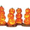 Lemax Village Collection Light Up Pumpkin Stack, Set/4, Battery Operated #34623