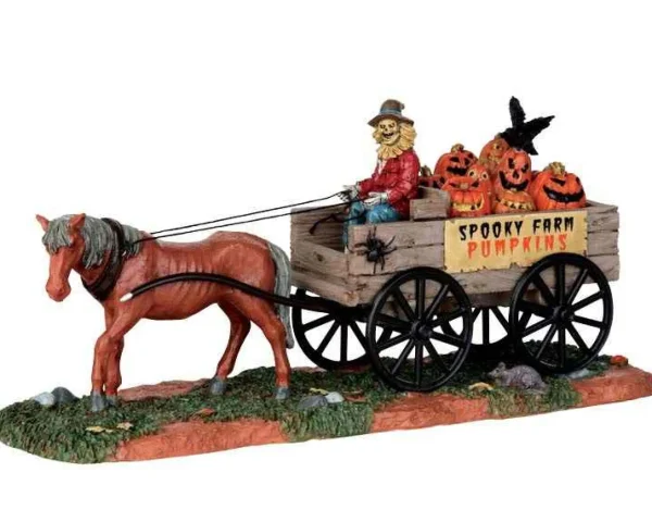 Lemax Village Collection Pumpkin Wagon Table Accent #53203