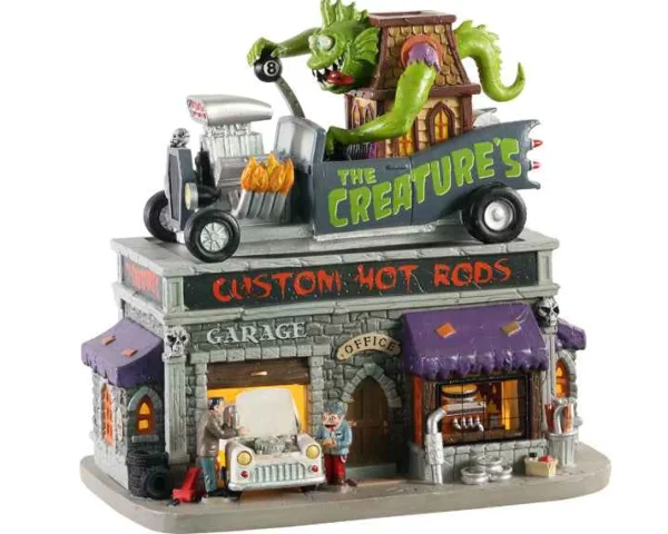 Lemax Village Collection The Creature's Custom Hot Rod Shop #05611