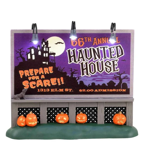 Lemax Village Collection Haunted House Billboard, Battery Operated (4.5V) #34075