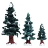 Lemax Village Collection Christmas Evergreen Tree, Set Of 3 #84407