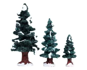 Lemax Village Collection Christmas Evergreen Tree, Set Of 3 #84407