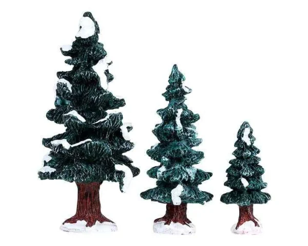 Lemax Village Collection Christmas Evergreen Tree, Set Of 3 #84407