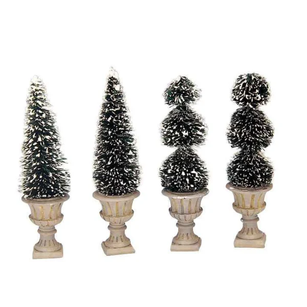 Lemax Village Collection Cone-Shaped Sculpted Topiaries #34965