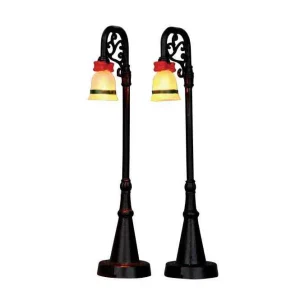 Lemax Village Collection Bell Ornament Lamp Post, Set Of 2 #54932