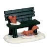Lemax Village Collection Park Bench In Winter #54938