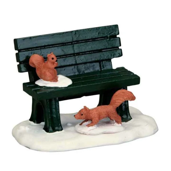 Lemax Village Collection Park Bench In Winter #54938