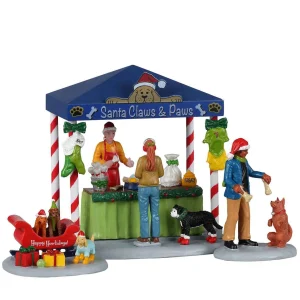 Lemax Village Collection Santa Claws & Paws, Set Of 3 #23606