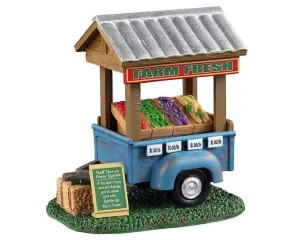 Lemax Village Collection Farm Fresh Vegetable Trailer Table Accent #13565