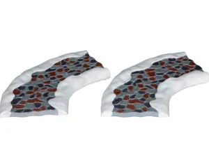 Lemax Village Collection Stone Road - Curved, Set Of 2 #34663