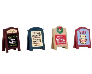 Lemax Village Collection Village Signs, Set Of 4 #64071