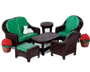 Lemax Village Collection Wicker Lawn Set, Set Of 8 Table Accent #64077