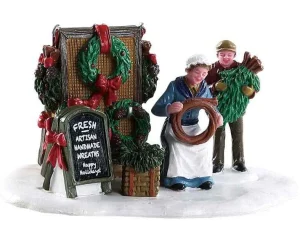 Lemax Village Collection Handmade Wreaths Table Accent #83362