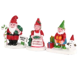 Lemax Village Collection Christmas Garden Gnomes, Set Of 3 #04739