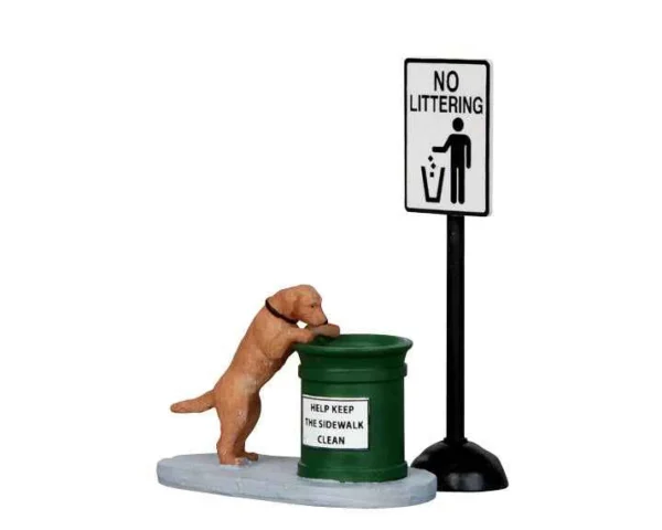 Lemax Village Collection No Littering, Set Of 2 #14364