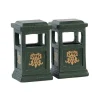 Lemax Village Collection Green Trash Can, Set Of 2 #84386