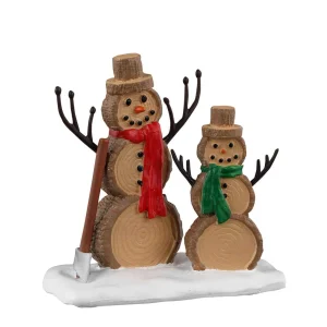 Lemax Village Collection Log Snowmen #34095