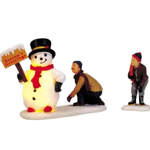 Lemax Village Collection Frosty's Friendly Greeting, Set Of 2, Battery Operated(4.5V) #04511