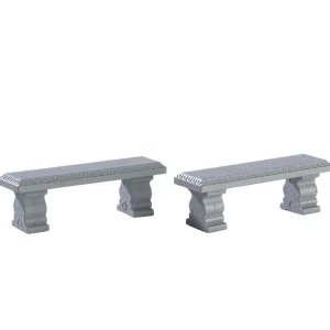 Lemax Village Collection Plaza Bench, Set Of 2 #74236