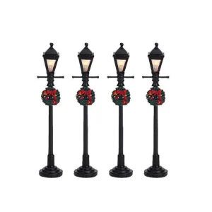 Lemax Village Collection Gas Lantern Street Lamp, Set Of 4 #64498