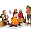 Lemax Village Collection Alpine Ski Party, Set Of 4, B/O Lighted Accessory #14356