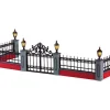 Lemax Village Collection Lighted Wrought Iron Fence, Set Of 5, B/O Lighted Accessory #54303