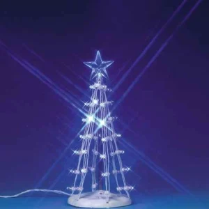 Lemax Village Collection Lighted Silhouette Tree Blue Medium #74658