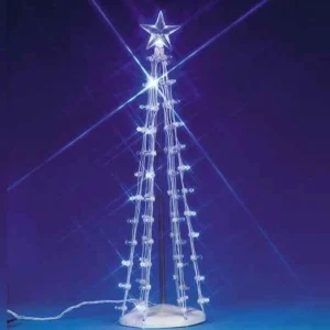 Lemax Village Collection Lighted Silhouette Tree Blue Large #74657