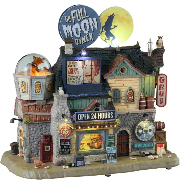 Lemax Village Collection The Full Moon Diner, With 4.5V Adaptor #35012