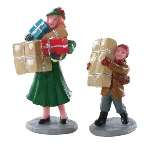 Lemax Village Collection Christmas Rush, Set Of 2 #82610