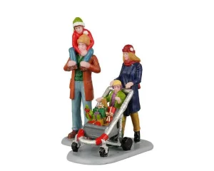 Lemax Village Collection Family Holiday Shopping Spree, Set Of 2 #22124
